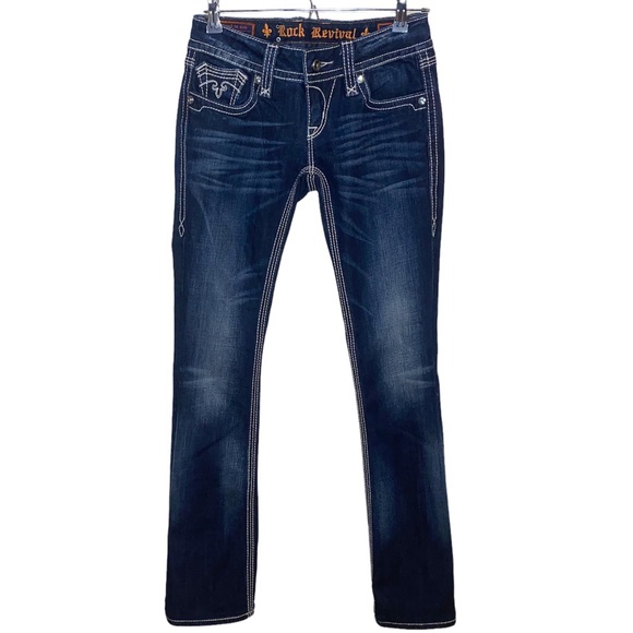 Rock Revival Alanis Boot Cut Jeans Size 27 - Picture 2 of 5